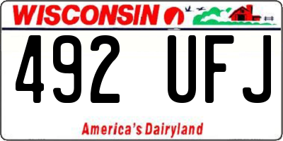 WI license plate 492UFJ