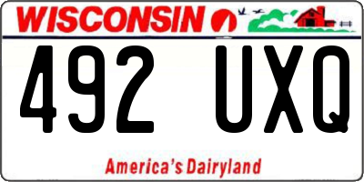 WI license plate 492UXQ