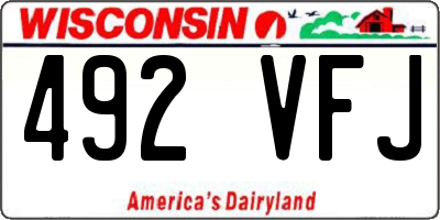 WI license plate 492VFJ