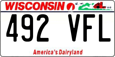 WI license plate 492VFL