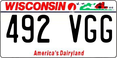 WI license plate 492VGG