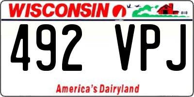 WI license plate 492VPJ
