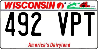 WI license plate 492VPT