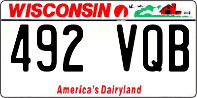 WI license plate 492VQB