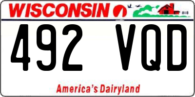 WI license plate 492VQD
