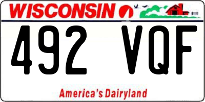 WI license plate 492VQF
