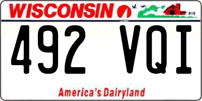 WI license plate 492VQI