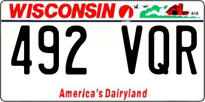 WI license plate 492VQR