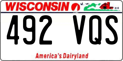 WI license plate 492VQS