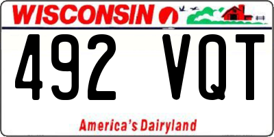 WI license plate 492VQT