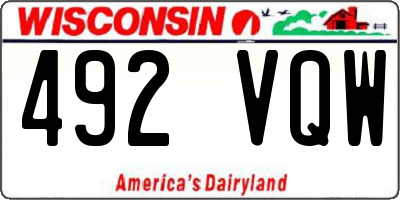 WI license plate 492VQW