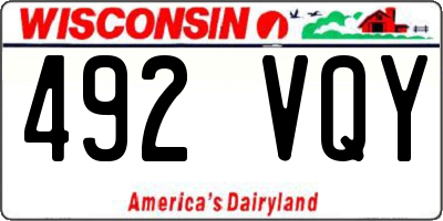 WI license plate 492VQY