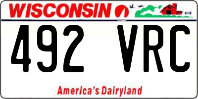 WI license plate 492VRC