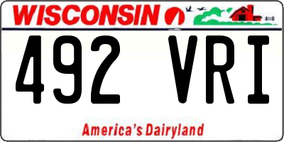 WI license plate 492VRI