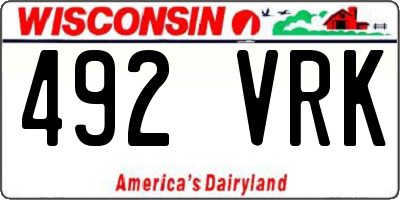 WI license plate 492VRK