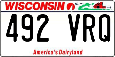 WI license plate 492VRQ