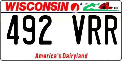 WI license plate 492VRR