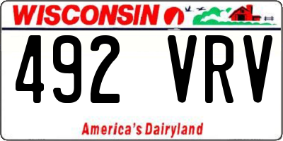 WI license plate 492VRV