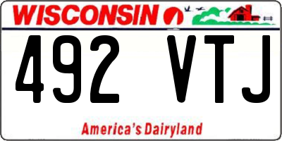 WI license plate 492VTJ
