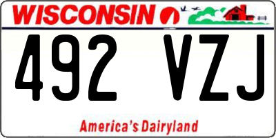 WI license plate 492VZJ