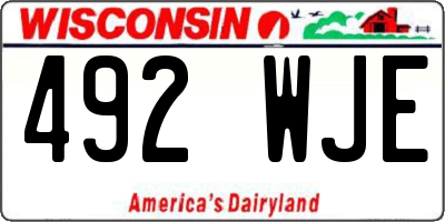 WI license plate 492WJE