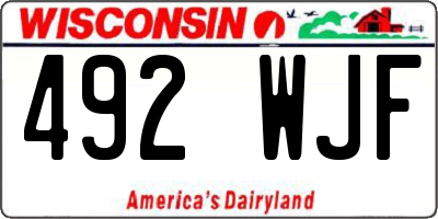 WI license plate 492WJF