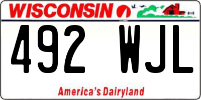 WI license plate 492WJL
