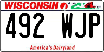 WI license plate 492WJP
