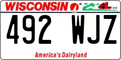WI license plate 492WJZ