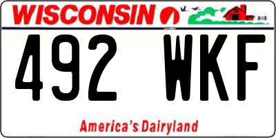 WI license plate 492WKF