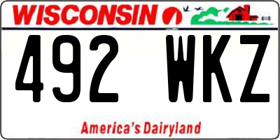 WI license plate 492WKZ