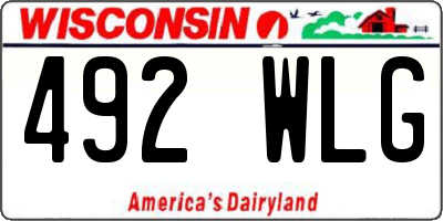 WI license plate 492WLG