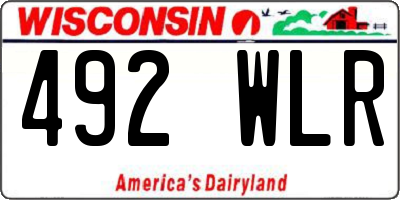 WI license plate 492WLR