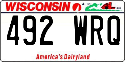 WI license plate 492WRQ