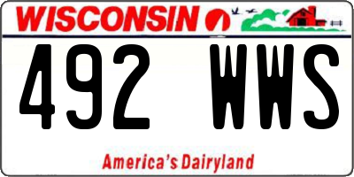 WI license plate 492WWS
