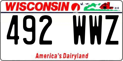 WI license plate 492WWZ