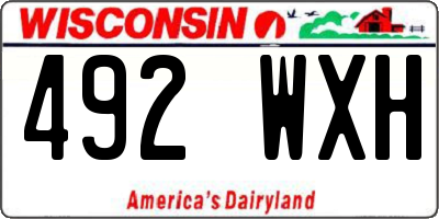 WI license plate 492WXH