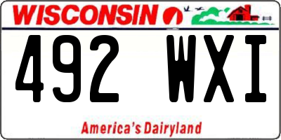 WI license plate 492WXI