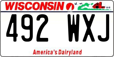 WI license plate 492WXJ