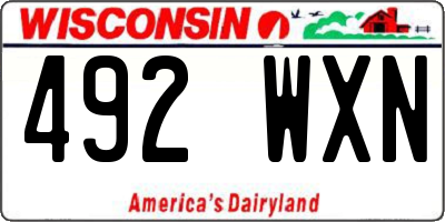 WI license plate 492WXN