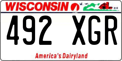 WI license plate 492XGR