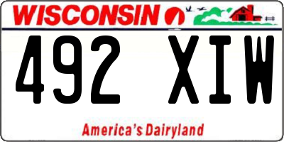 WI license plate 492XIW