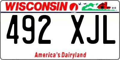 WI license plate 492XJL