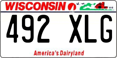 WI license plate 492XLG