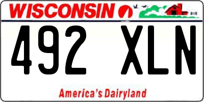 WI license plate 492XLN