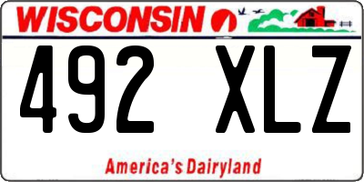 WI license plate 492XLZ