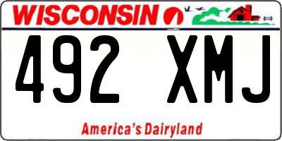 WI license plate 492XMJ