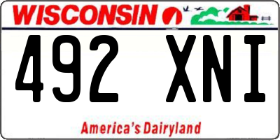 WI license plate 492XNI