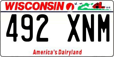 WI license plate 492XNM