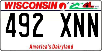WI license plate 492XNN